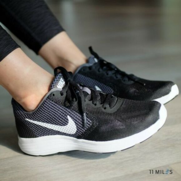 Nike Shoes - Nike Revolution 3 Black Athletic Shoes Sz 9.5